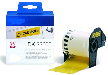[8645][NCDK22606] Amarillo 62mmX15.24m  para Brother P-Touch QL1000 1050 1060